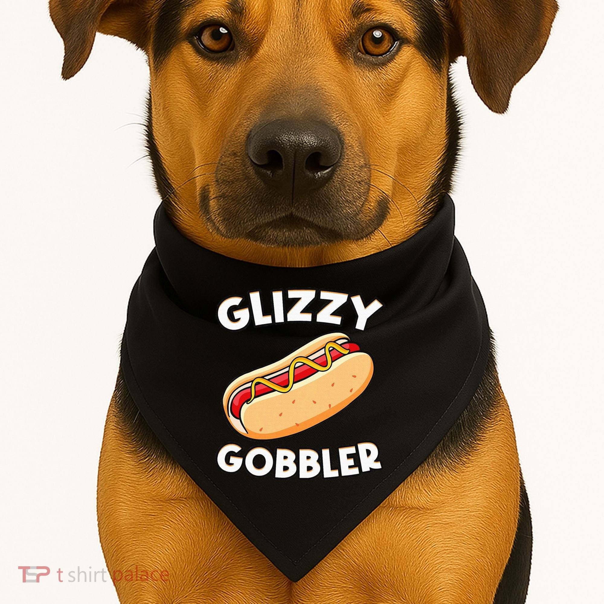 Funny Hot Dog Glizzy Gobbler Number One Glizzy Gladiator USA-Made Doggie Bandana