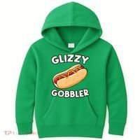Funny Hot Dog Glizzy Gobbler Number One Glizzy Gladiator Kids Hoodie thumb 0