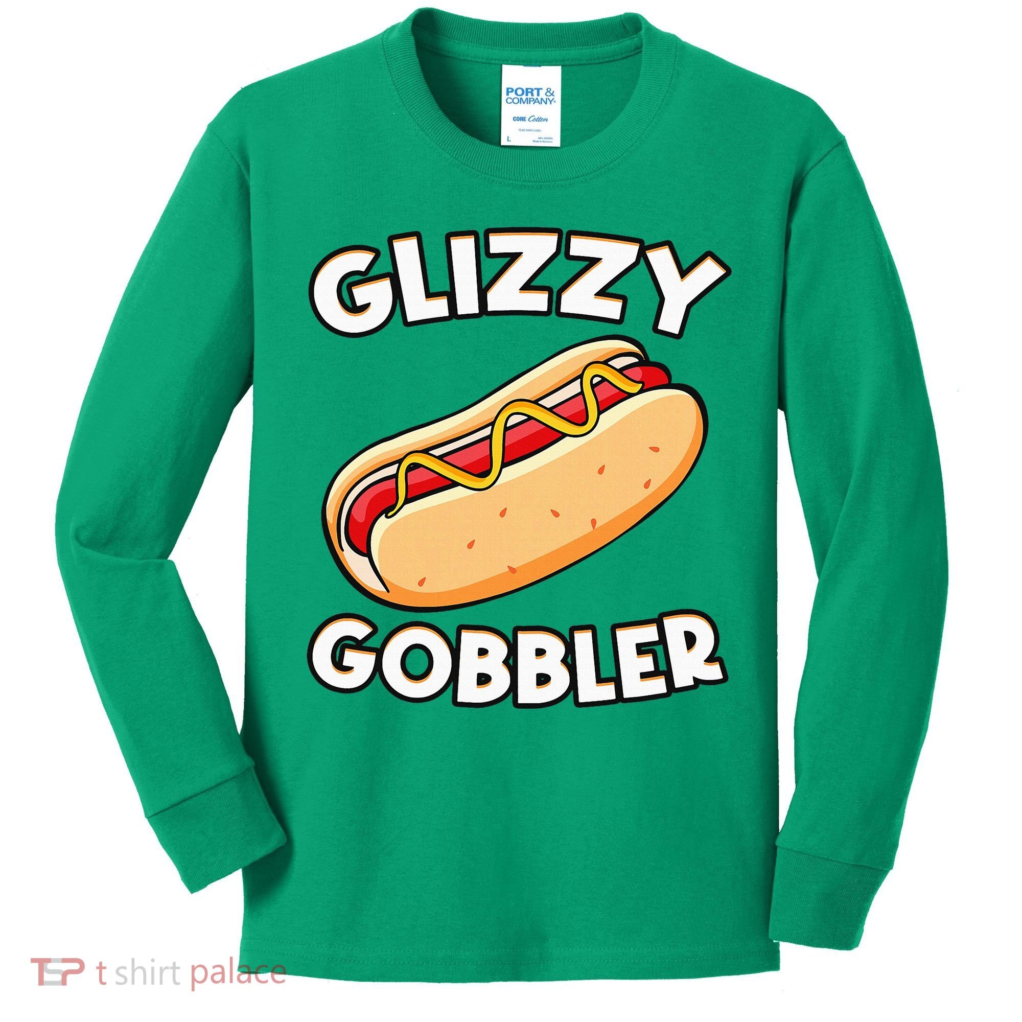 Funny Hot Dog Glizzy Gobbler Number One Glizzy Gladiator Kids Long Sleeve Shirt