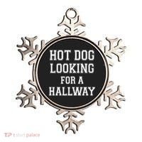 Funny Hot Dog Looking For A Hallway Sarcasm Ornament thumb 0