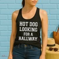 Funny Hot Dog Looking For A Hallway Sarcasm Women's Tank Top thumb 2