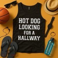 Funny Hot Dog Looking For A Hallway Sarcasm Tank Top thumb 4