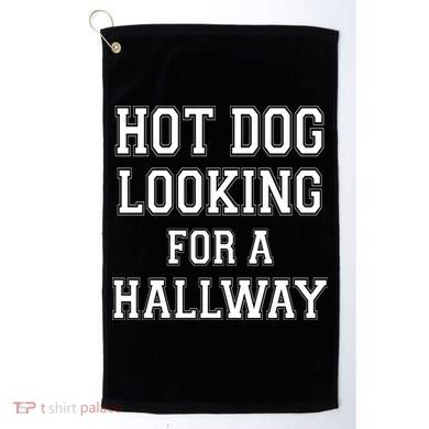 Funny Hot Dog Looking For A Hallway Sarcasm Golf Towel