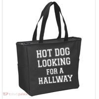 Funny Hot Dog Looking For A Hallway Sarcasm Tote Bag thumb 2