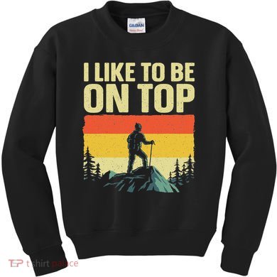 Funny Hiking Designfor Women Hiker Hike Mountain Hikingd Kids Sweatshirt
