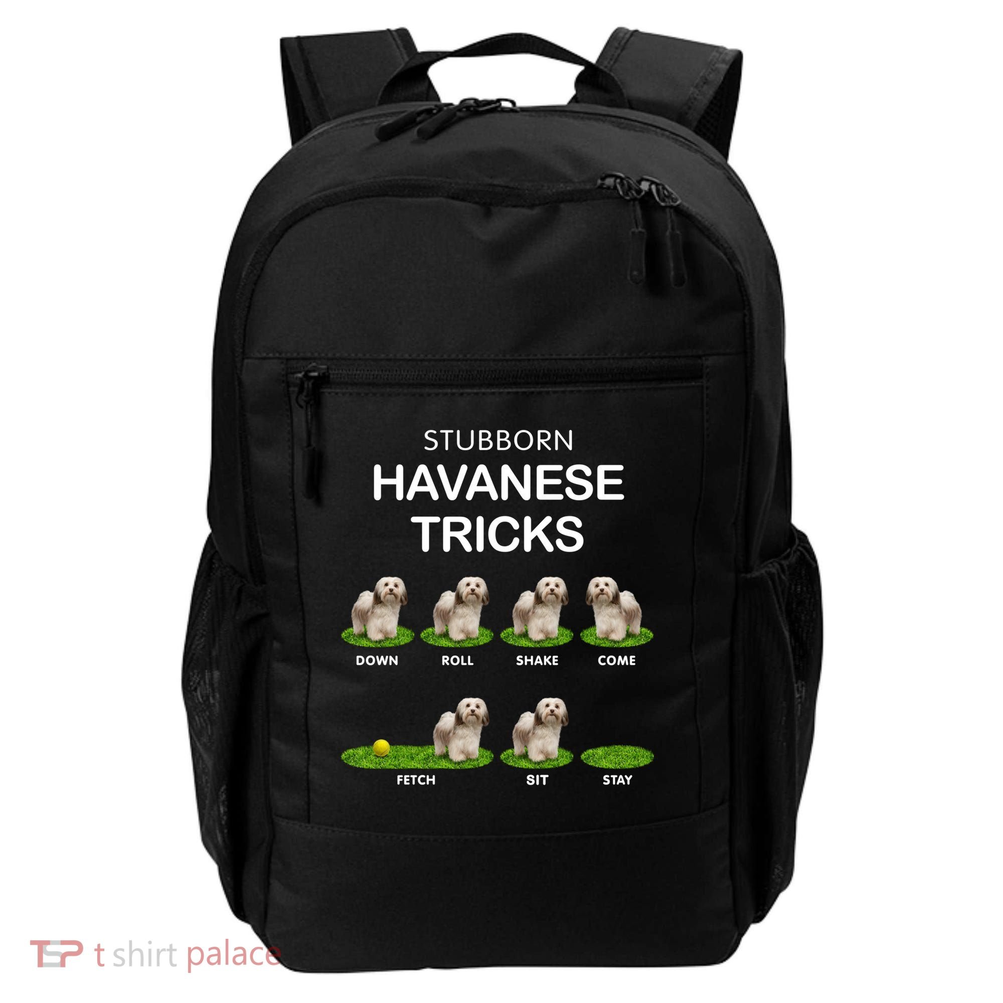 Funky Headed Dog Meaningful Gift Funny Havanese For Christmas Cool Gift Backpack