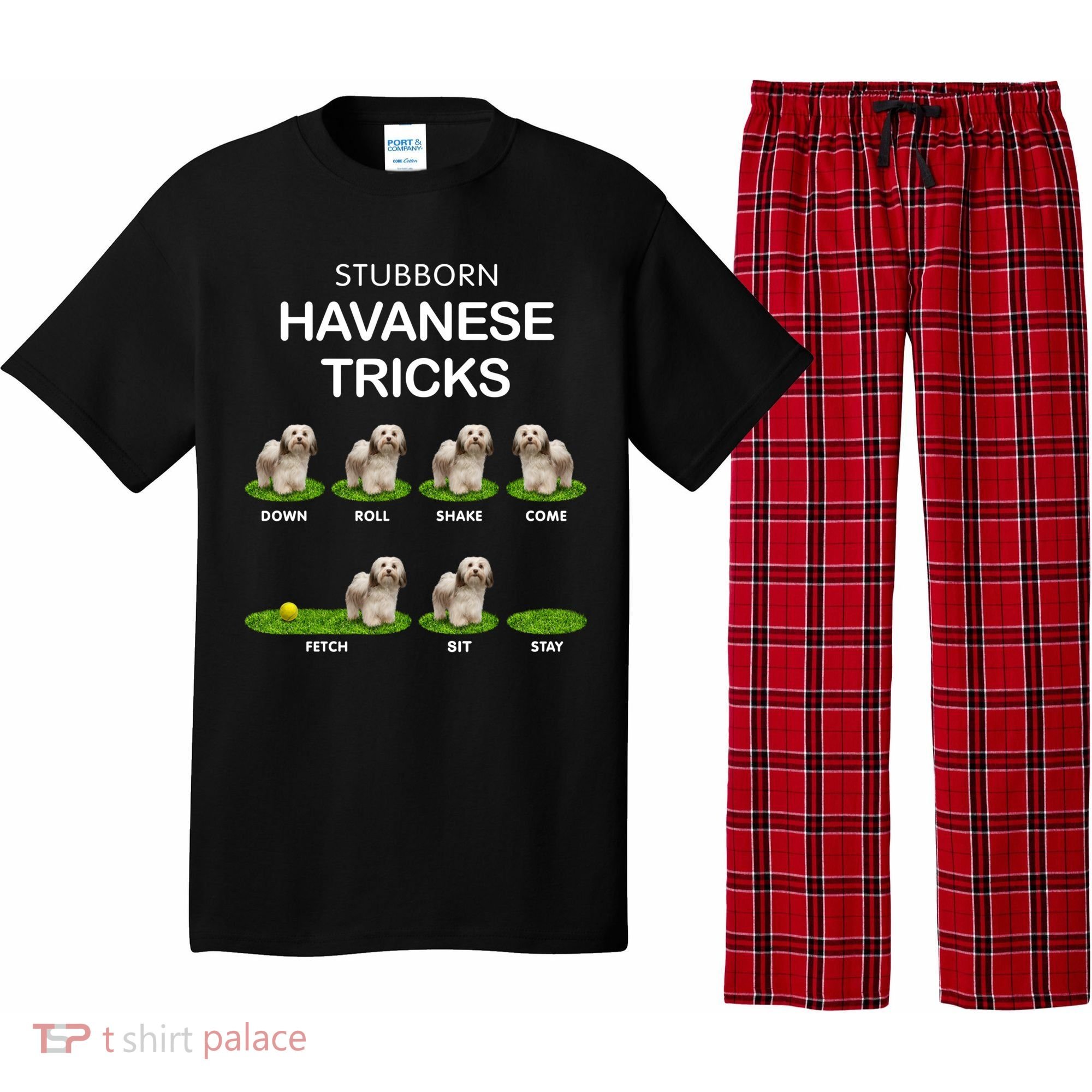 Funky Headed Dog Meaningful Gift Funny Havanese For Christmas Cool Gift Pajama Set
