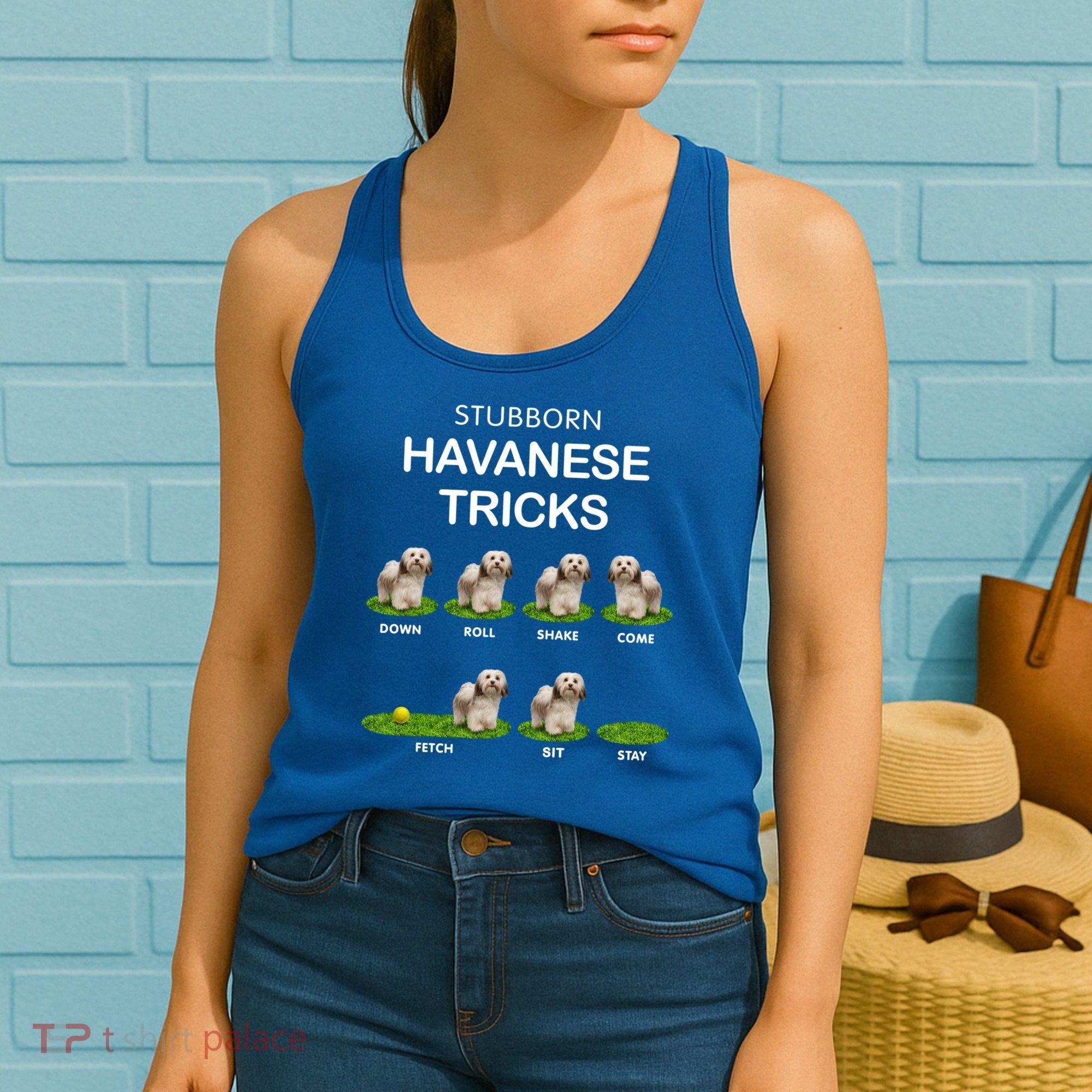 Funky Headed Dog Meaningful Gift Funny Havanese For Christmas Cool Gift Women's Tank Top