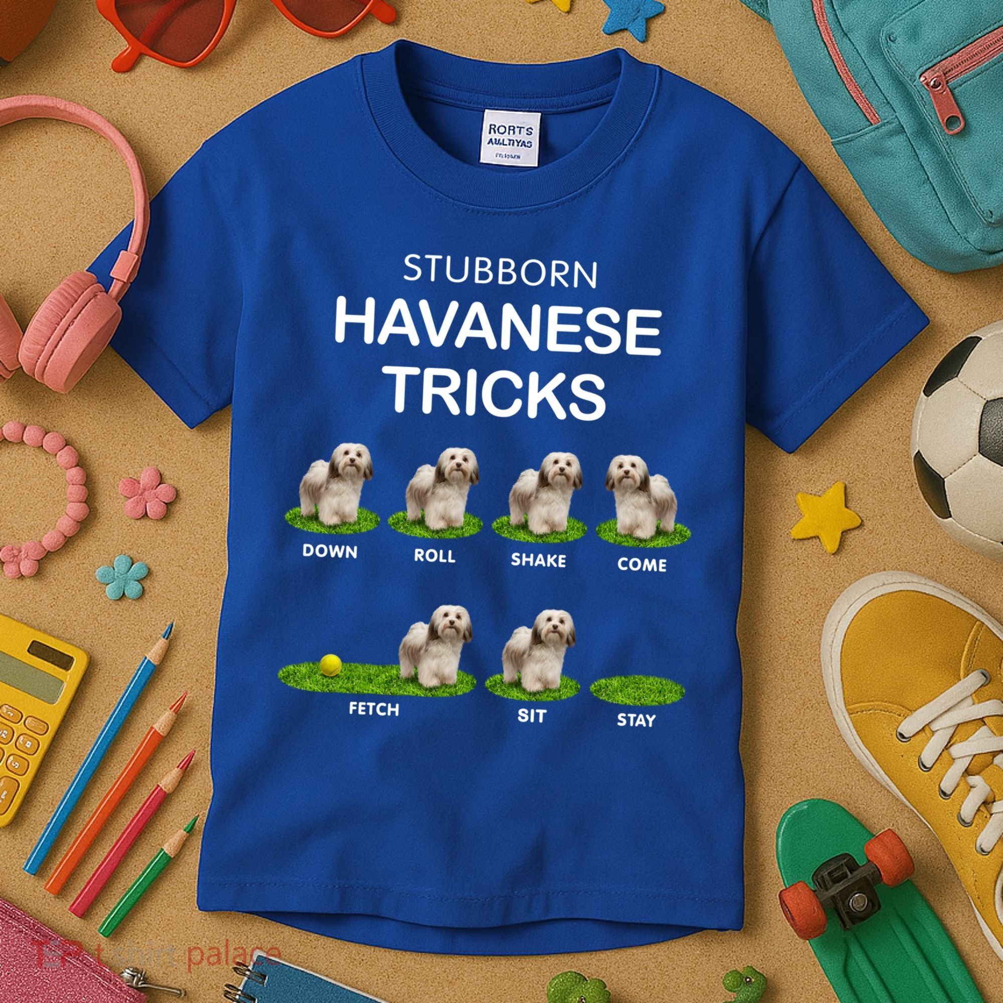 Funky Headed Dog Meaningful Gift Funny Havanese For Christmas Cool Gift Kids T-Shirt