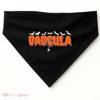 Funny Halloween Dadcula Dracula USA-Made Doggie Bandana thumb 0