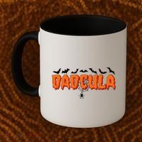 Funny Halloween Dadcula Dracula Coffee Mug thumb 2