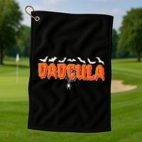 Funny Halloween Dadcula Dracula Golf Towel thumb 1
