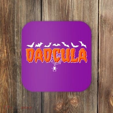 Funny Halloween Dadcula Dracula Coaster