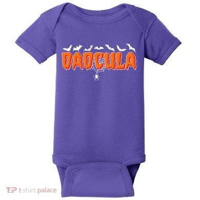Funny Halloween Dadcula Dracula Baby Bodysuit