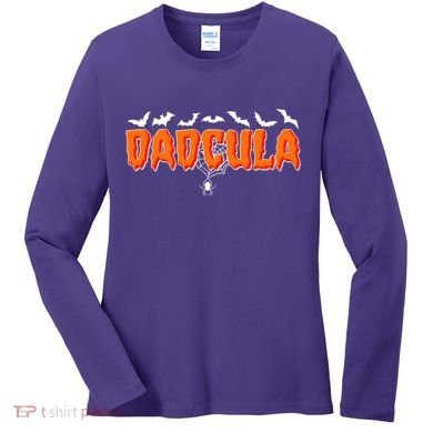 Funny Halloween Dadcula Dracula Women's Long Sleeve Shirt
