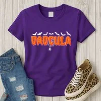 Funny Halloween Dadcula Dracula Women's T-Shirt thumb 3