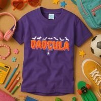 Funny Halloween Dadcula Dracula Kids T-Shirt thumb 3