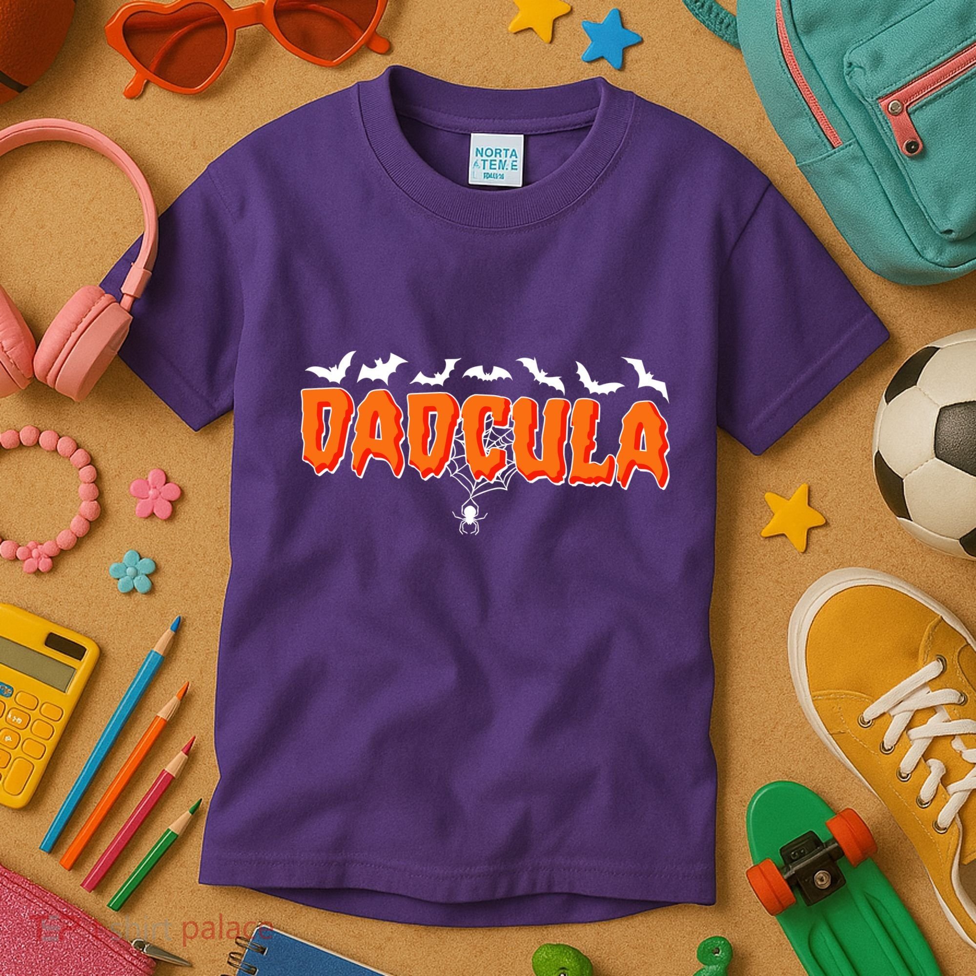 Funny Halloween Dadcula Dracula Kids T-Shirt