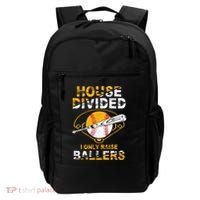 Funny House Divided I Only Raise Ballers Softball Baseball Gift Backpack thumb 0