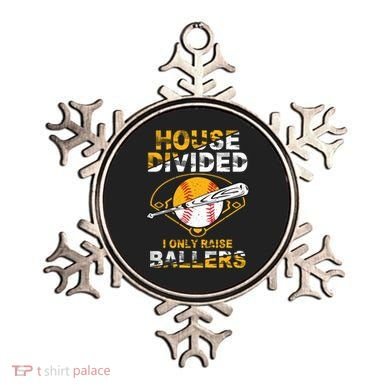 Funny House Divided I Only Raise Ballers Softball Baseball Gift Ornament