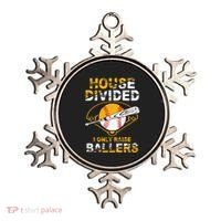 Funny House Divided I Only Raise Ballers Softball Baseball Gift Ornament thumb 0