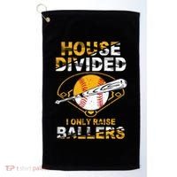 Funny House Divided I Only Raise Ballers Softball Baseball Gift Golf Towel thumb 0