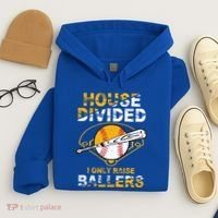 Funny House Divided I Only Raise Ballers Softball Baseball Gift Hoodie thumb 4