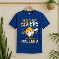 Funny House Divided I Only Raise Ballers Softball Baseball Gift T-Shirt thumb 2