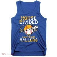 Funny House Divided I Only Raise Ballers Softball Baseball Gift Tank Top thumb 0