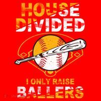 Funny House Divided I Only Raise Ballers Softball Baseball Gift Santa Hat thumb 1