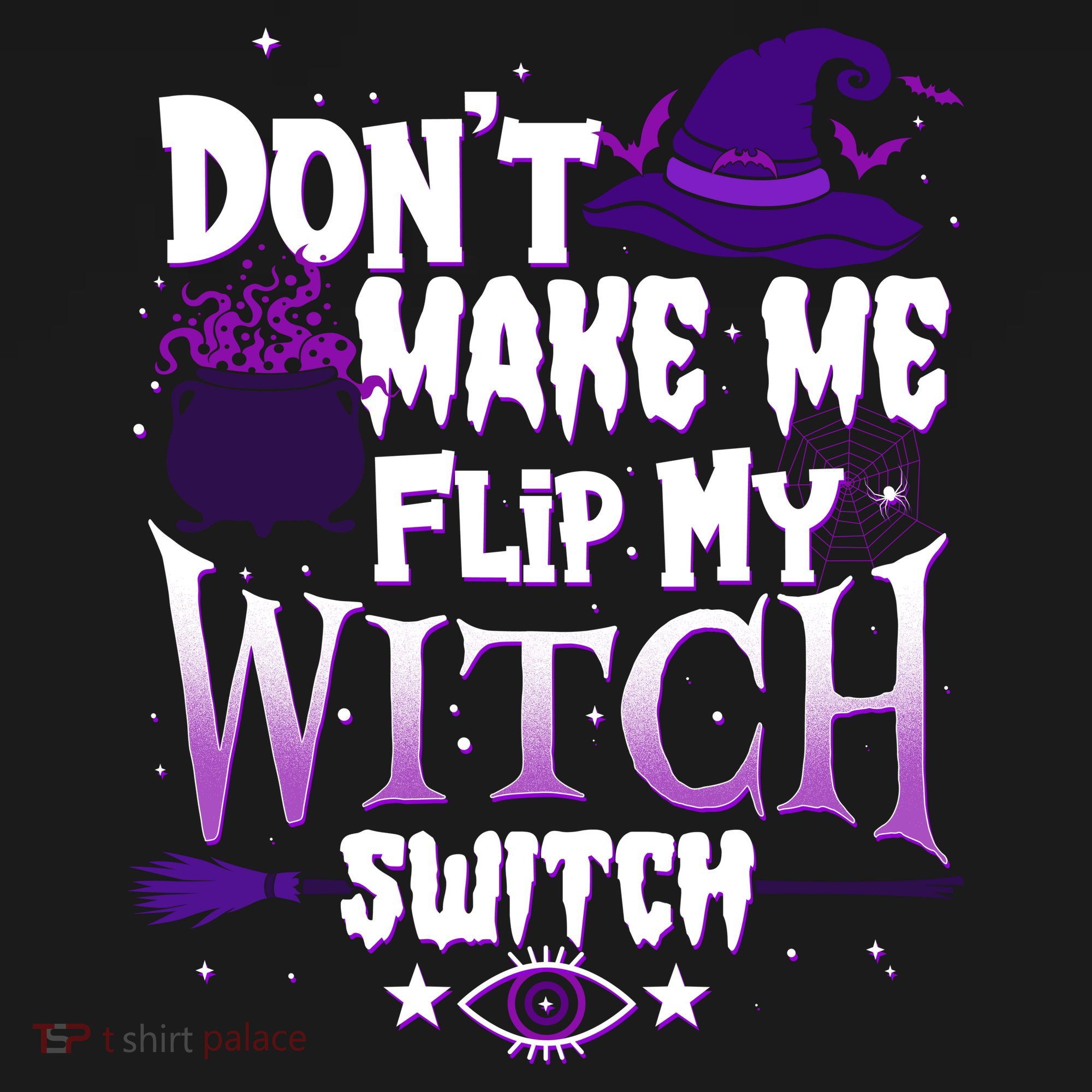 Funny Halloween Don't Make Me Flip My Witch Switch Doggie Tank