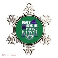 Funny Halloween Don't Make Me Flip My Witch Switch Ornament thumb 0