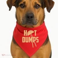 Funny Hot Dumps Dumplings USA-Made Doggie Bandana thumb 1