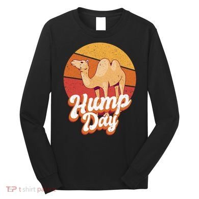Funny Hump Day Camel Retro Vintage Camel Lovers Long Sleeve Shirt