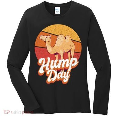 Funny Hump Day Camel Retro Vintage Camel Lovers Women's Long Sleeve Shirt