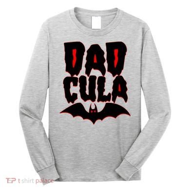 Funny Halloween Dadcula Dracula Long Sleeve Shirt