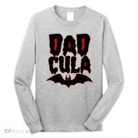 Funny Halloween Dadcula Dracula Long Sleeve Shirt thumb 0