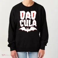 Funny Halloween Dadcula Dracula Women's Sweatshirt thumb 0