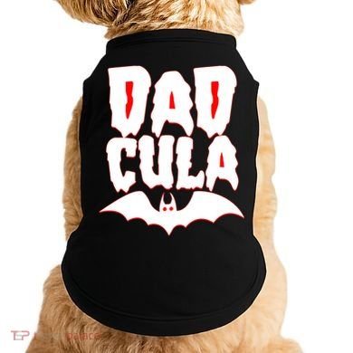 Funny Halloween Dadcula Dracula Doggie Tank