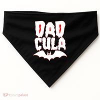 Funny Halloween Dadcula Dracula USA-Made Doggie Bandana thumb 0