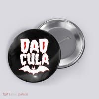 Funny Halloween Dadcula Dracula Button thumb 0