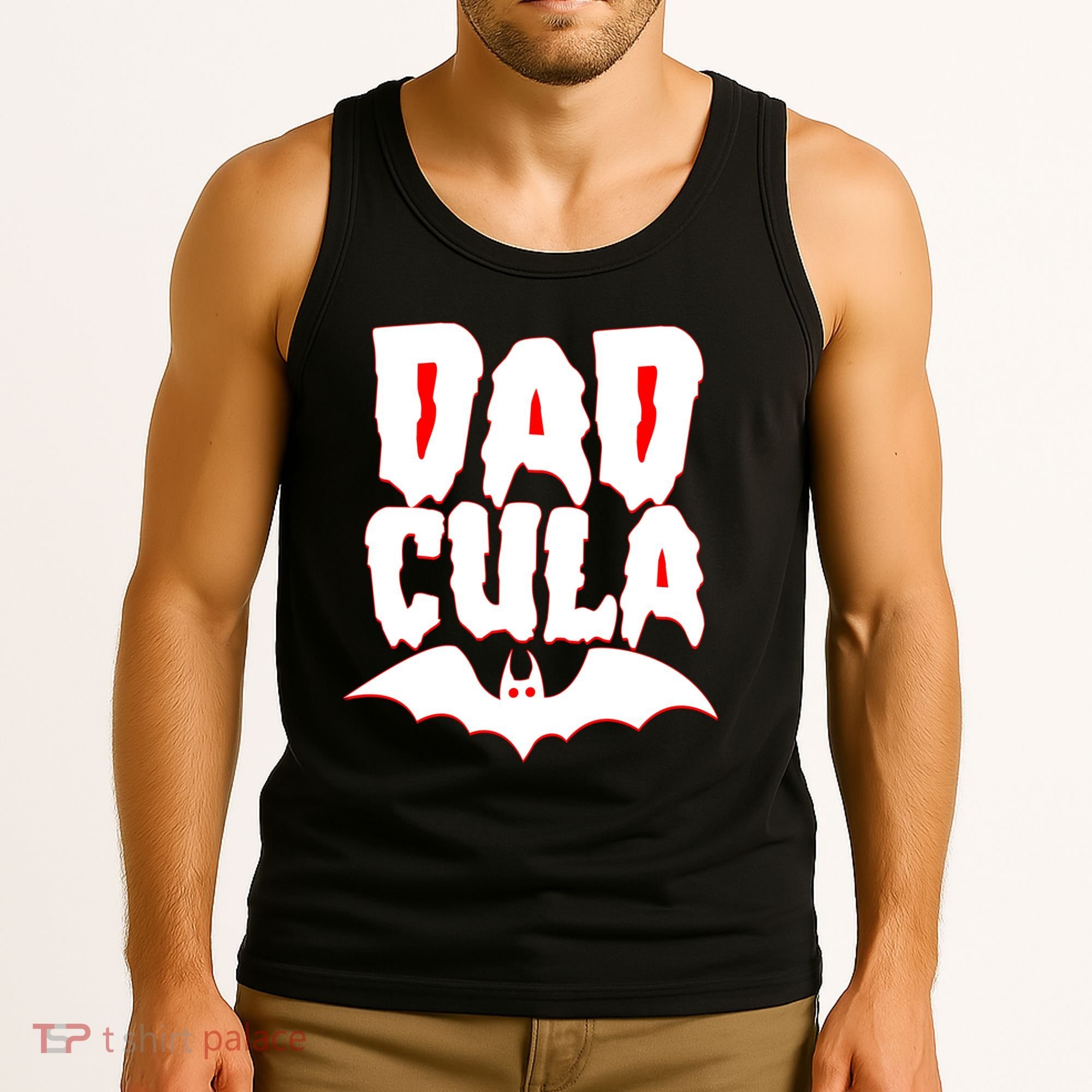 Funny Halloween Dadcula Dracula Tank Top