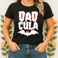 Funny Halloween Dadcula Dracula Women's T-Shirt thumb 2
