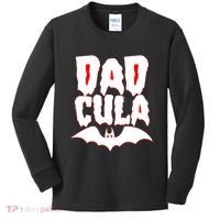 Funny Halloween Dadcula Dracula Kids Long Sleeve Shirt thumb 0