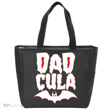 Funny Halloween Dadcula Dracula Tote Bag