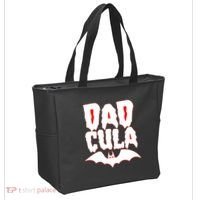 Funny Halloween Dadcula Dracula Tote Bag thumb 2