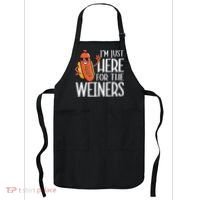 Funny Hot Dog I'm Just Here For The Wieners Sausage  Apron thumb 0