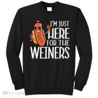 Funny Hot Dog I'm Just Here For The Wieners Sausage  Sweatshirt thumb 0