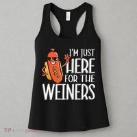 Funny Hot Dog I'm Just Here For The Wieners Sausage  Women's Tank Top thumb 3