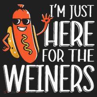 Funny Hot Dog I'm Just Here For The Wieners Sausage  Hat thumb 2